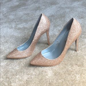 Gold Glitter Pumps